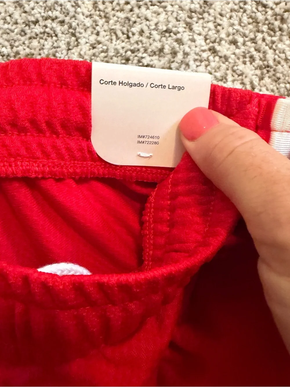 Nike Red and White Boys Athletic Shorts